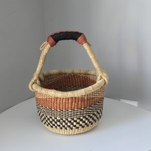 Handwoven Small Round Storage Basket